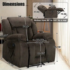 Rocker and Swivel Upholstered Recliner