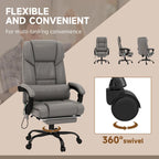 Vinsetto Office Desk Chair Recliner, Height Adjustable Movable Lumbar Support with 6-Point Vibrating Massage