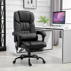 Vinsetto Office Desk Chair Recliner, Height Adjustable Movable Lumbar Support with 6-Point Vibrating Massage