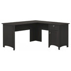 Bush Furniture Salinas 60W L Shaped Desk with Drawers and Storage