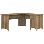 Bush Furniture Salinas 60W L Shaped Desk with Drawers and Storage