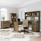 Bush Furniture Salinas 60W L Shaped Desk with Drawers and Storage