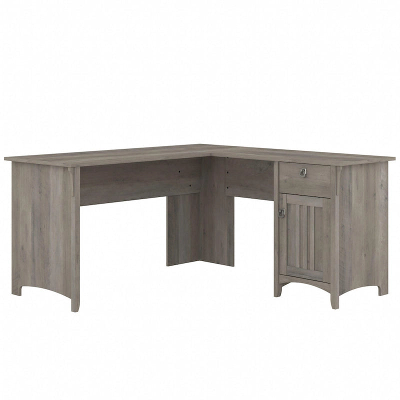 Bush Furniture Salinas 60W L Shaped Desk with Drawers and Storage