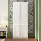 74.8H Large Modular Wardrobe Cloest Armoire Cabinet Glass Door