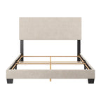 Nova Upholstered Modern Queen Bed, Box Spring Required