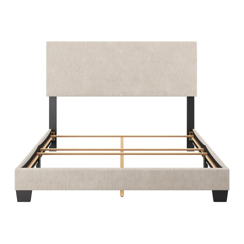 Nova Upholstered Modern Queen Bed, Box Spring Required