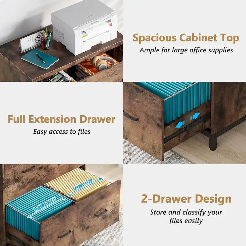 2-Drawer File Cabinet, Lateral Filing Cabinet, Office File Cabinet