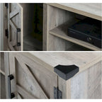 Farmhouse Barndoor TV Stand Entertainment Center for TVs up to 70-inch