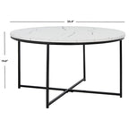SAFAVIEH Alverda Marble Coffee Table - 35 W x 35 D x 19 H - 35Wx35Dx19H