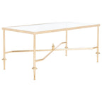 SAFAVIEH Couture Araminta Gold Leaf Coffee Table - 44 W x 24 L x 20.5 H - 44Wx24Dx21H