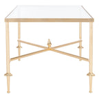 SAFAVIEH Couture Araminta Gold Leaf Coffee Table - 44 W x 24 L x 20.5 H - 44Wx24Dx21H