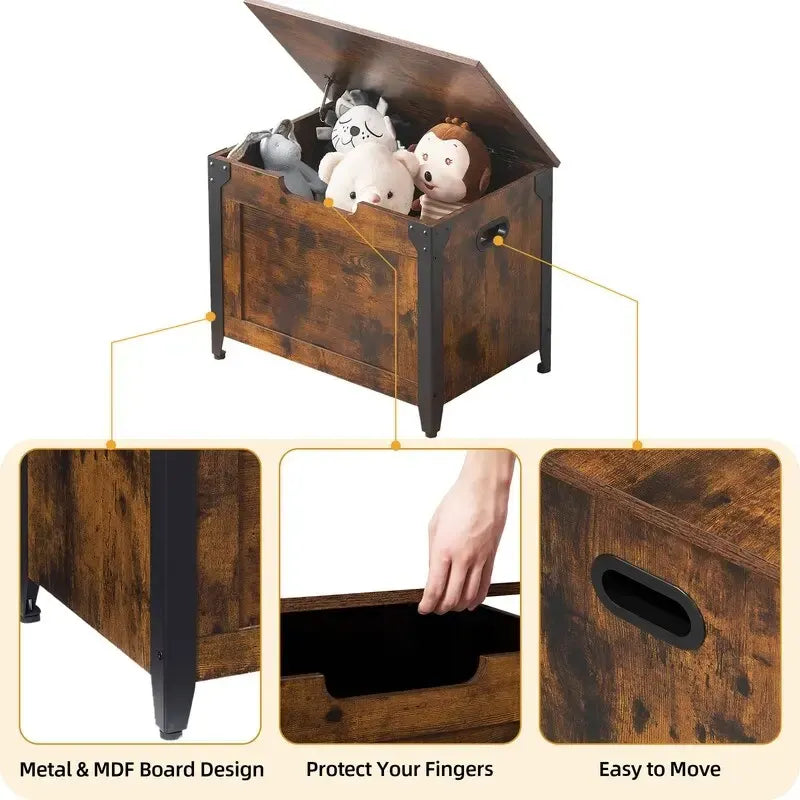 Angle iron storage box stool