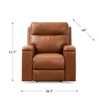 Hydeline Venice Zero Gravity Power Recline and Headrest Top Grain Leather Recliner with Cup Holder
