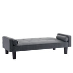 Living room sofa convertible into sofa bed includes two pillows