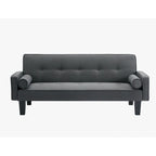 Living room sofa convertible into sofa bed includes two pillows