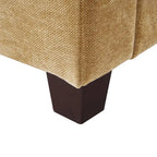 Beige / Yellow / Dark Grey / Dark Blue Corduroy 3-Seater Sofa with Wood Legs
