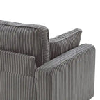 Beige / Yellow / Dark Grey / Dark Blue Corduroy 3-Seater Sofa with Wood Legs