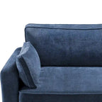Beige / Yellow / Dark Grey / Dark Blue Corduroy 3-Seater Sofa with Wood Legs