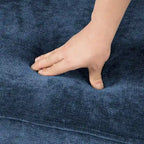 Beige / Yellow / Dark Grey / Dark Blue Corduroy 3-Seater Sofa with Wood Legs