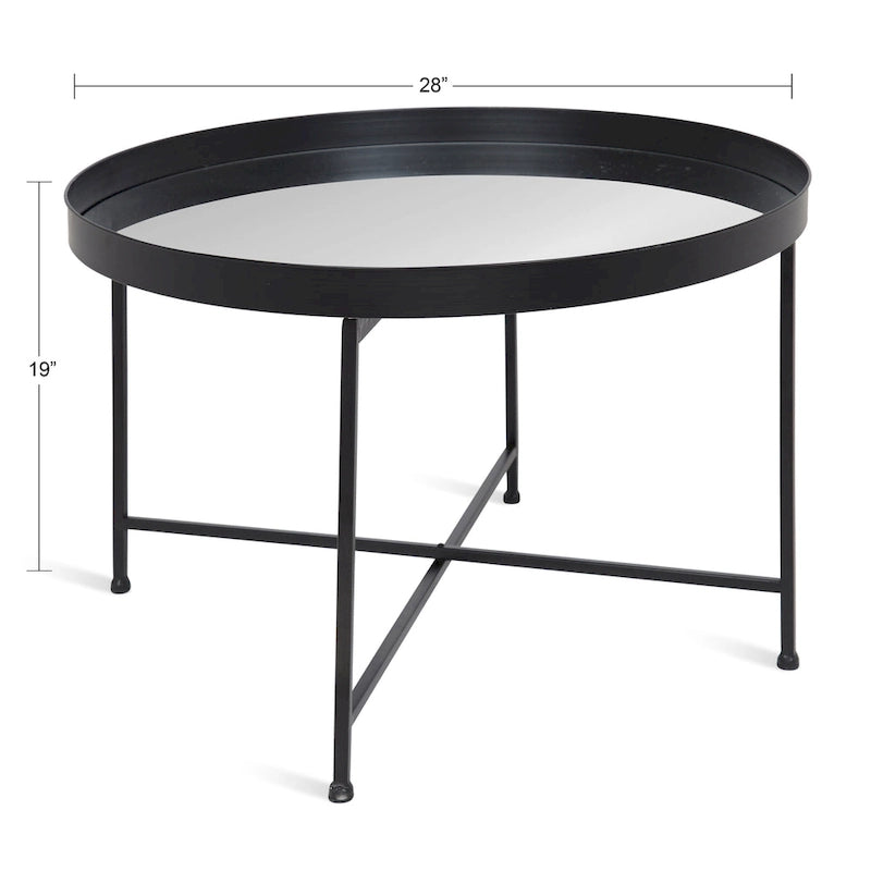 Kate and Laurel Celia Round Metal Coffee Table - 28.25x28.25x19