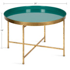 Kate and Laurel Celia Round Metal Coffee Table - 28.25x28.25x19