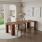 Multifunctional Extendable Rectangular Console Dining Table for 4-8 People