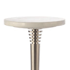 Contemporary Marble Pedestal Drink Table Round Accent Table