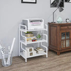 HOMCOM 3-Tier Printer Stand with Storage, Industrial Metal Printer Table for Home Office, Multi-purpose Rack Shelf