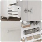 Wooden Armoire with 2-Drawer and 2-Door