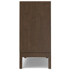 WYNDENHALL Pearson SOLID HARDWOOD 38 Wide Rectangle Modern 2 Door Sideboard Buffet/Storage Cabinet in Walnut Brown