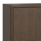 WYNDENHALL Pearson SOLID HARDWOOD 38 Wide Rectangle Modern 2 Door Sideboard Buffet/Storage Cabinet in Walnut Brown