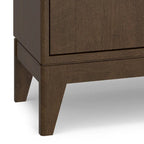 WYNDENHALL Pearson SOLID HARDWOOD 38 Wide Rectangle Modern 2 Door Sideboard Buffet/Storage Cabinet in Walnut Brown