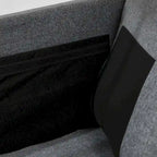HOMCOM 61 Loveseat Sofa, Mid Century Modern 2 Seater Small Couch with Nailhead Trim, Rolled Arm, Fabric Upholstered Love Seat